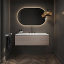 Gaia Wood Vanity Unit with Corian® Basin 1 Drawer Light Std Front View