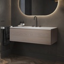 Gaia Wood Vanity Unit with Corian® Basin 1 Drawer Light Std Side View