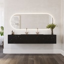 Cassiopeia Plus Deep Marble Wall-Hung Washbasin Marquina Marble Front View