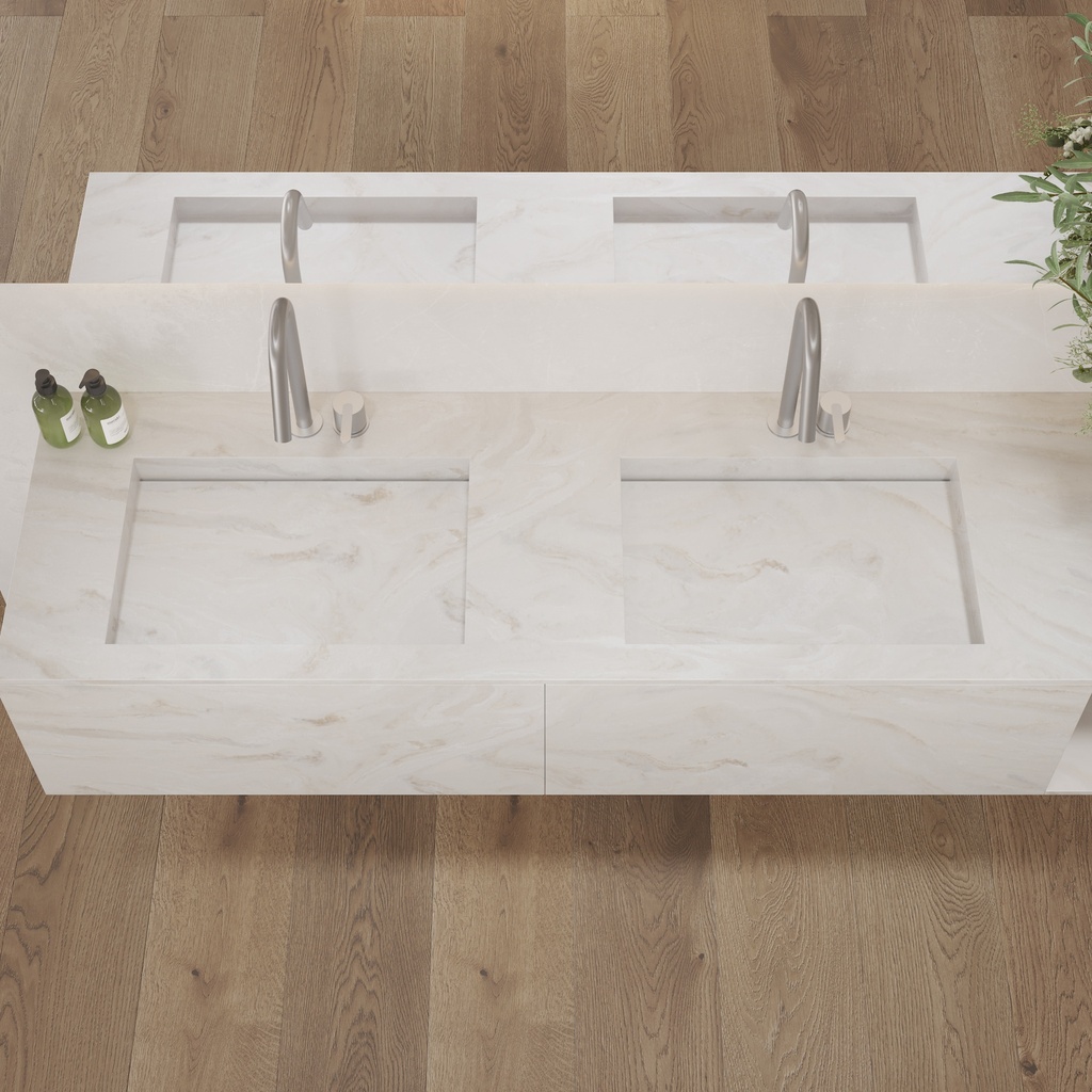 Gliese Corian® Double Vanity Top Dune Prima Top