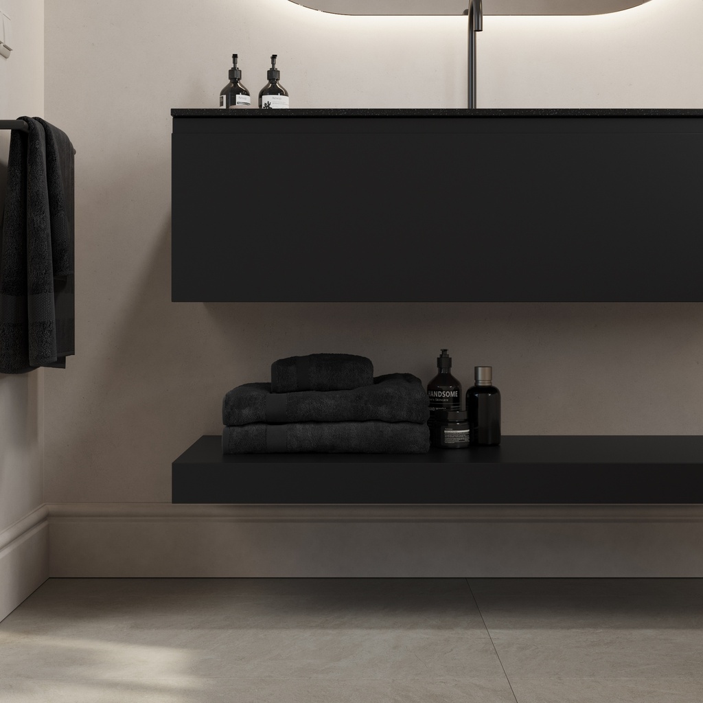 Hemera Classic Floating Bathroom Shelf RAL 9005 Detail