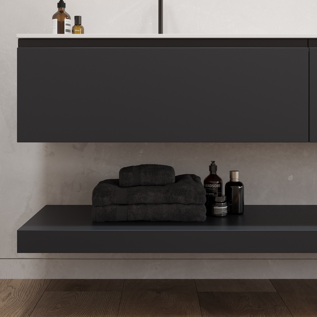 Hemera Classic Floating Bathroom Shelf | Luxe Size RAL 7016 Detail