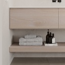 Hemera Wood Floating Bathroom Shelf | Luxe Size Light Detail