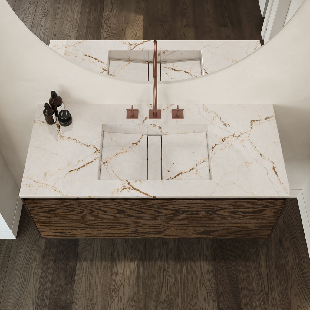 Reflection Silestone Vanity Top Versailles Ivory Top View