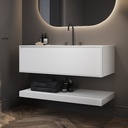 Hemera Classic Floating Bathroom Shelf Glacier White