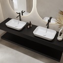 Hylas Classic Floating Bathroom Shelf | Luxe Size RAL 9005 Side