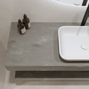 Hylas Corian® Floating Bathroom Shelf Ash Aggregate Detail