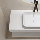 Hylas Corian® Floating Bathroom Shelf Glacier White Detail