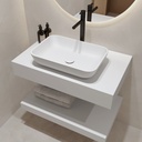 Hylas Corian® Floating Bathroom Shelf Glacier White Detail