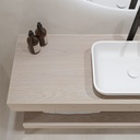 Hylas Wood Floating Bathroom Shelf Light Detail