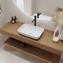 Hylas Wood Floating Bathroom Shelf Pure Side