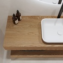 Hylas Wood Floating Bathroom Shelf Pure Detail