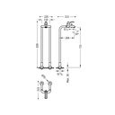 Classic Floor Mounted Mixer Tap for Bath and Shower - Tres TD