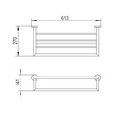 Shelf with Towel Rail 600mm - 1770012 Bruma TD