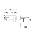 Wall-Mounted Washbasin Tap - 00630031 / 20830002 Tres td