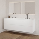Gaia Classic Vanity Unit with Corian Basin 4 Drawers Luxe Size White Push Side View