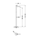 Floor-Mounted Single Lever Basin Tap - 26285305 Tres TD
