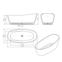 Andorra Smoky Translucent Freestanding Bathtub TD