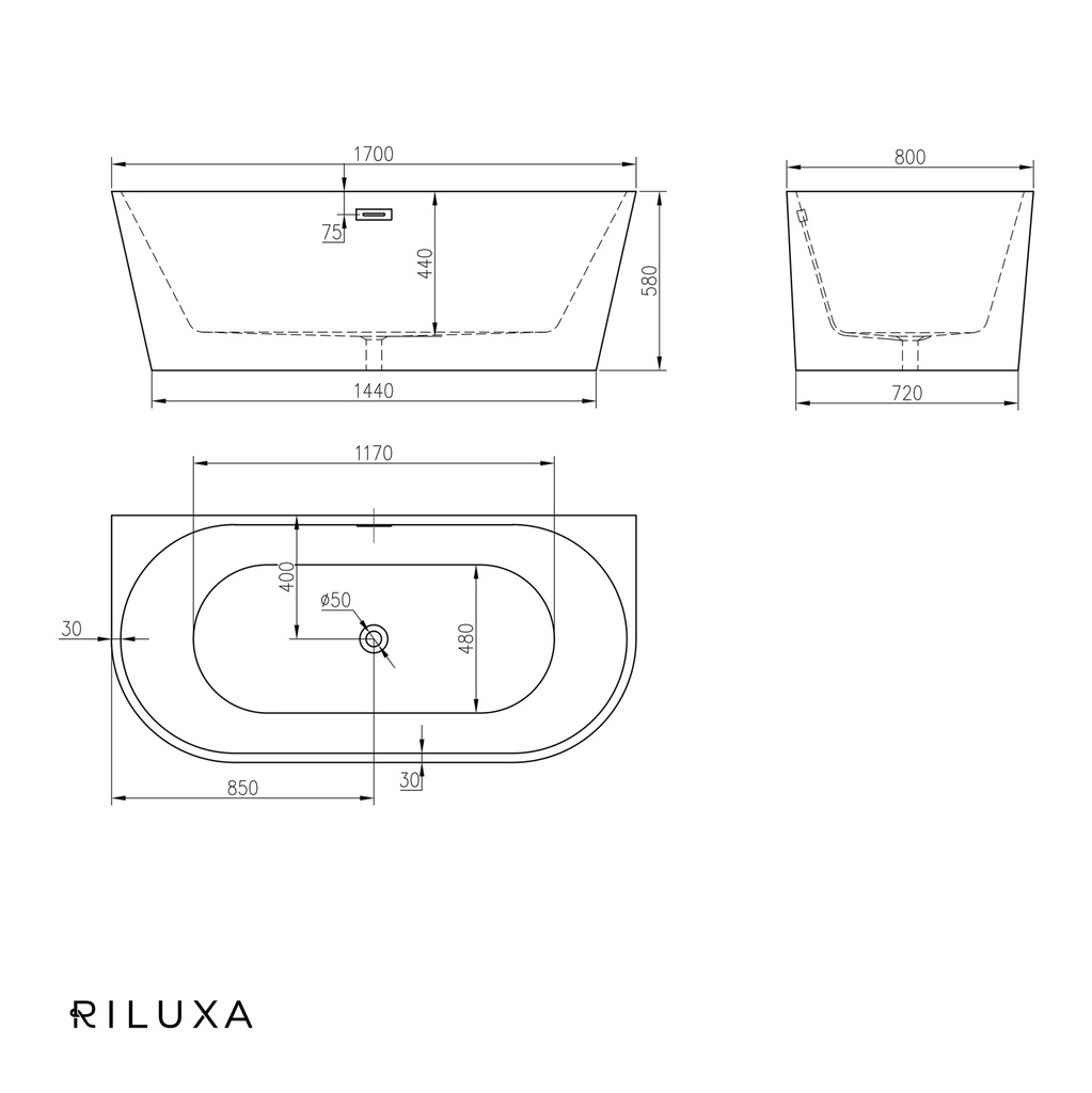 Aludra Freestanding Bathtub 170xl TD