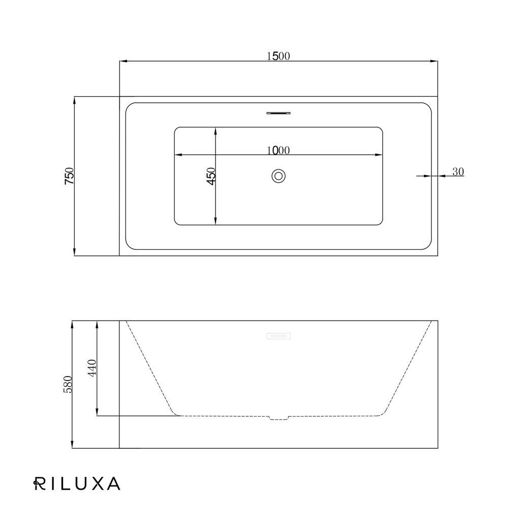 Melbourne Freestanding Bathtub 150 TD