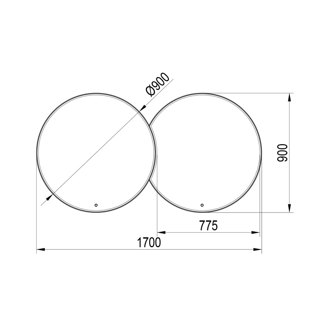 Bubbles Mirror with LED TD