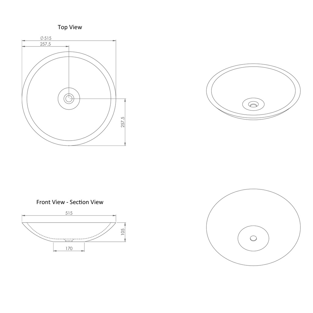 Lobelia Countertop Washbasin TD