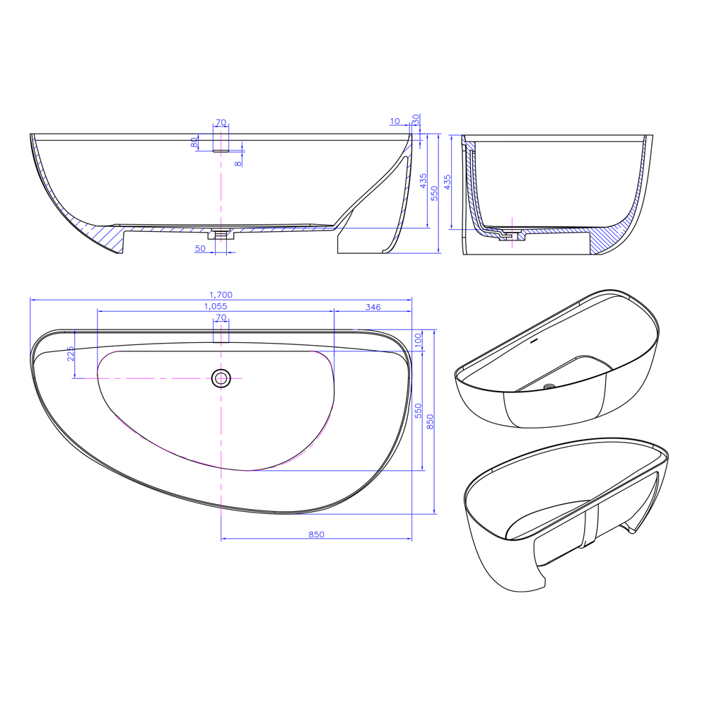 Meissa Freestanding Bathtub