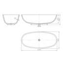 Ovala Smoky Translucent Freestanding Bathtub TD