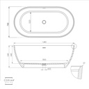 Ara Corian® Design Freestanding Bathtub 150 TD