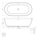 Ara Corian® Design Freestanding Bathtub 170 TD