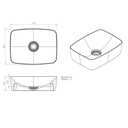 Ursa Corian® Design Countertop Washbasin 50 TD