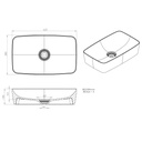 Ursa Corian® Design Countertop Washbasin 62 TD