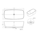 Ursa Corian® Design Freestanding Bathtub 155 TD