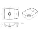 Ursa Plus Corian® Design Countertop Washbasin 38 TD