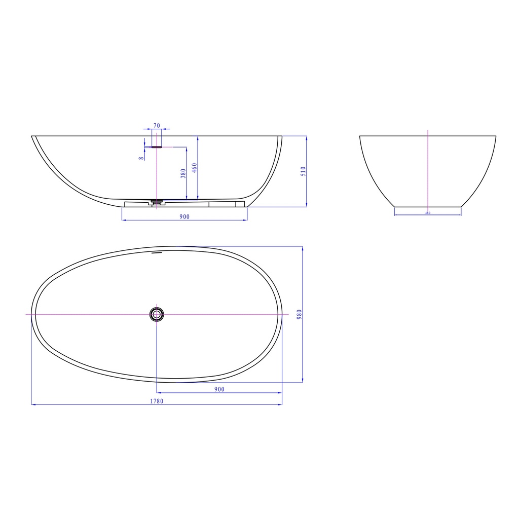 Toulouse Large Freestanding Bathtub