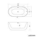 Wezen Freestanding Bathtub 150 TD