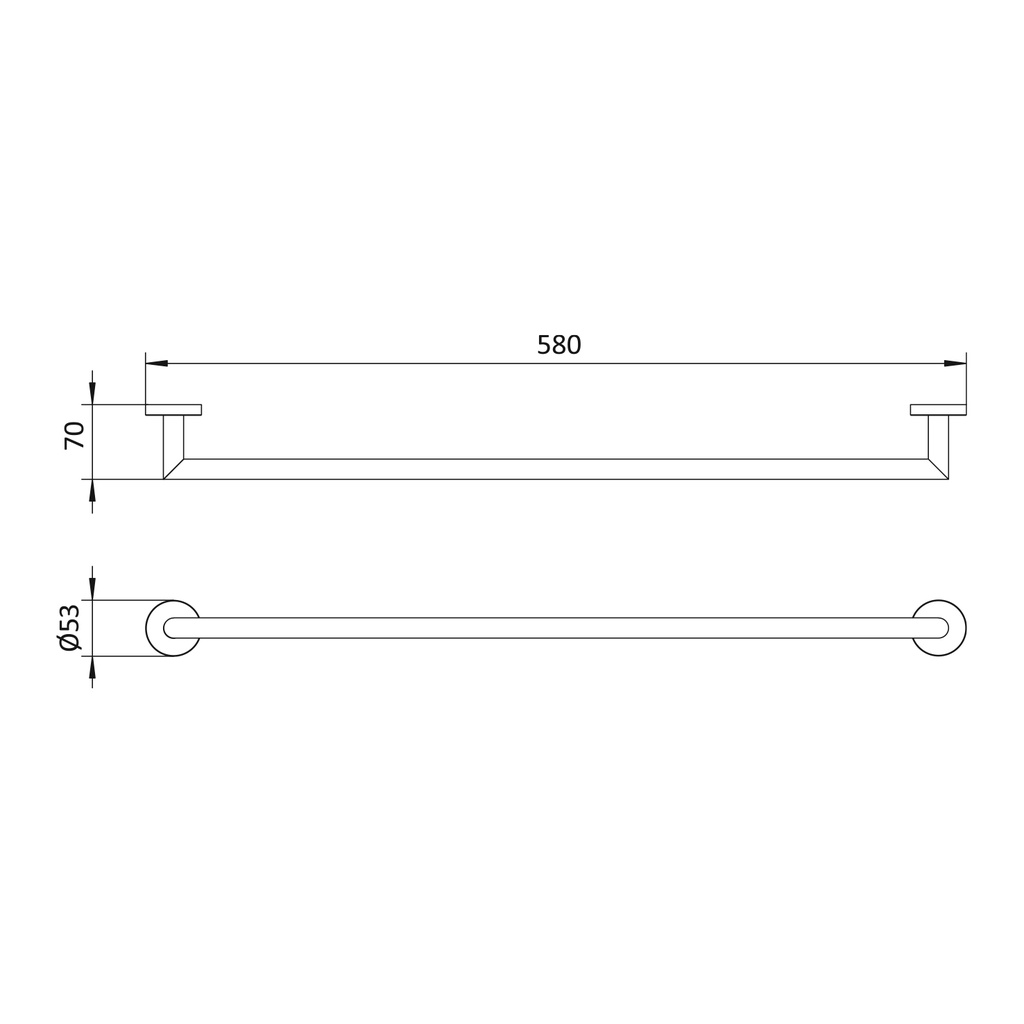 Single Towel Rail 1770001 Bruma td