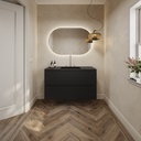 Gaia Corian Vanity Unit with Corian Basin 2 Stacked Drawer Deep Nocturne Slanted Overview