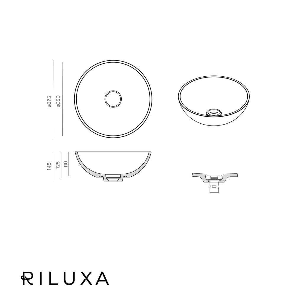 Rigel Corian® Countertop Washbasin TD