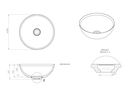 Rigel Soft Corian® Countertop Washbasin