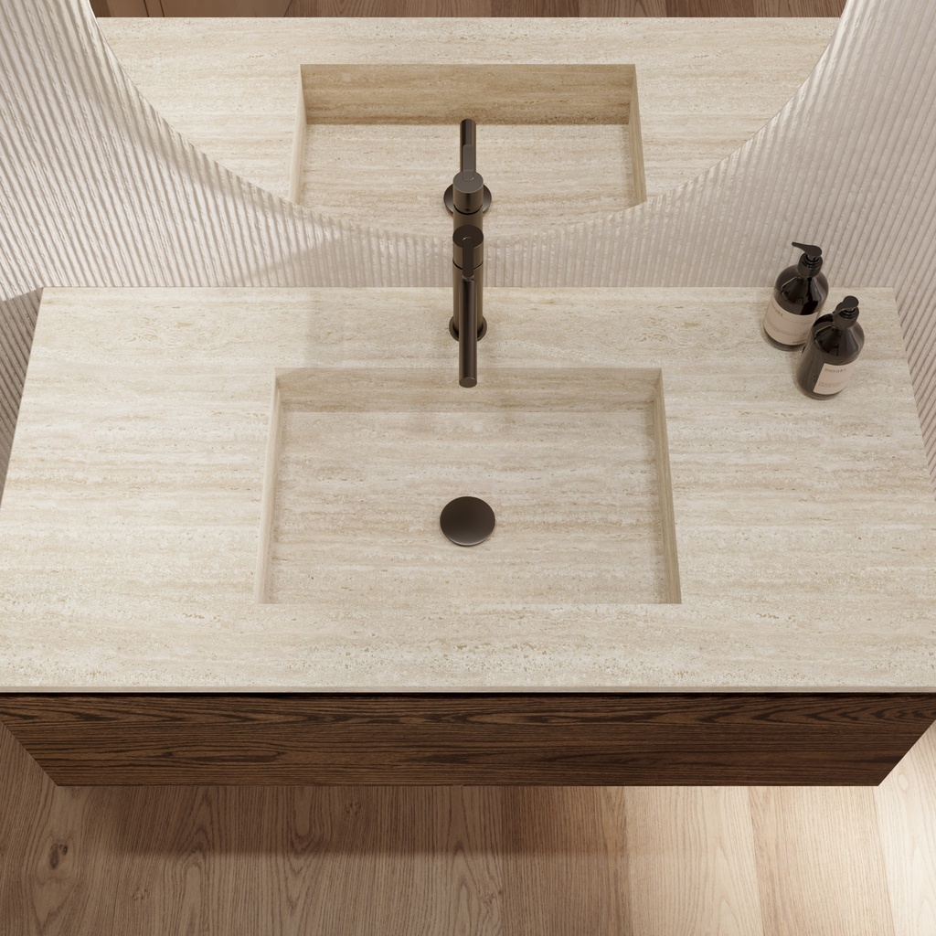 Andromeda Marble Single Vanity Top Travertine Top