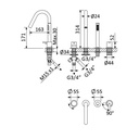 Deck-Mounted Single Lever Bathtub Tap M2 - 1679902 Bruma TD