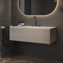 Gaia Wood Edge Vanity Unit with Corian® Basin | 1 Drawer Light Push Side