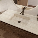 Andromeda Marble Single Vanity Top Travertine  Side