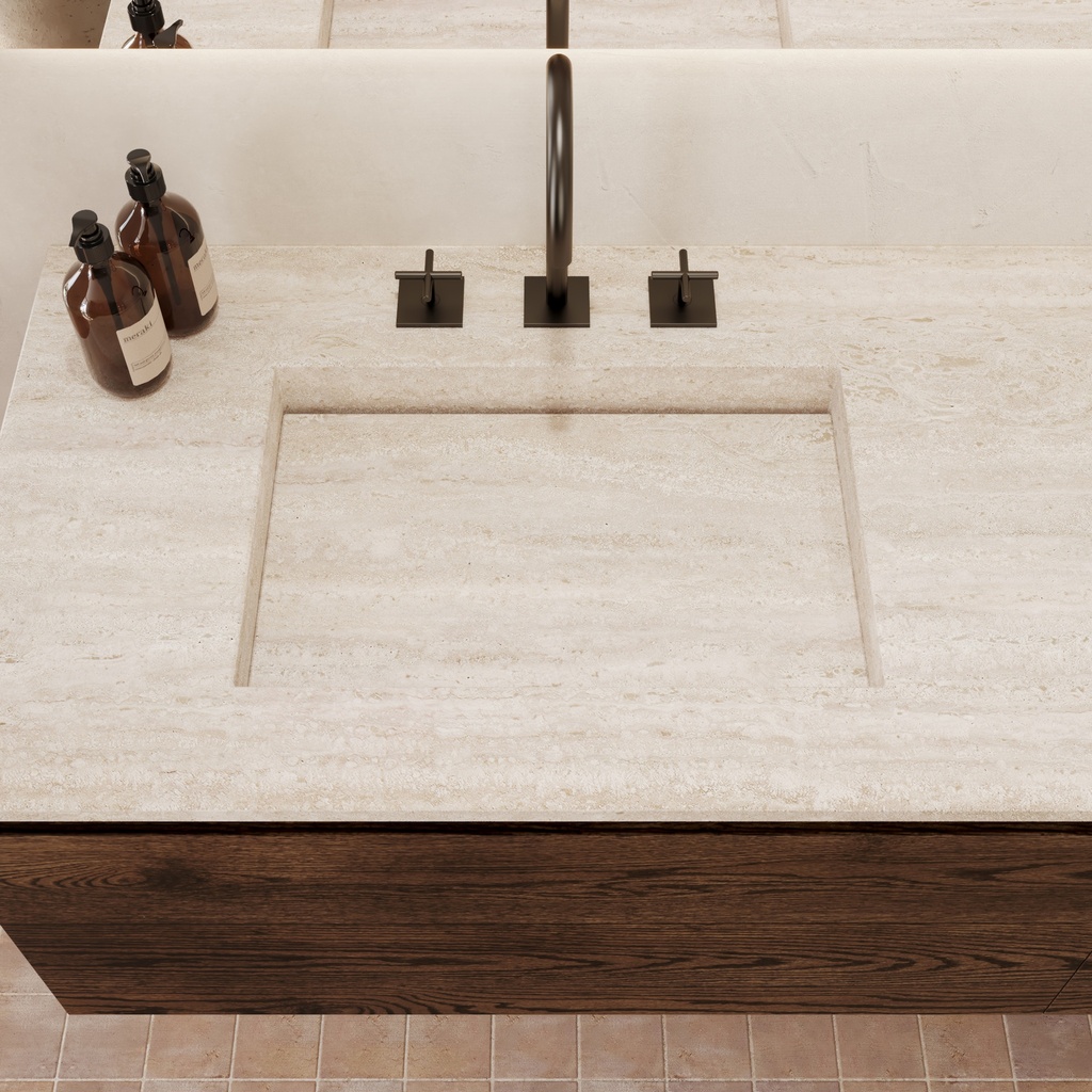 Gliese Marble Double Vanity Top Travertine Top