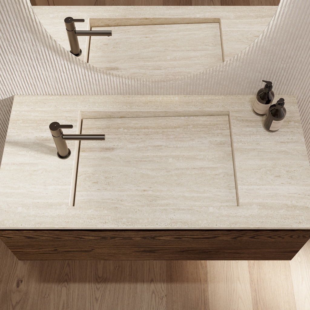 Perseus Marble Single Vanity Top Travertine Top