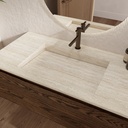 Sagitta Marble Single Vanity Top Travertine Side