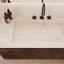 Hatysa Plus Marble Vanity Top Travertine Marble Top View