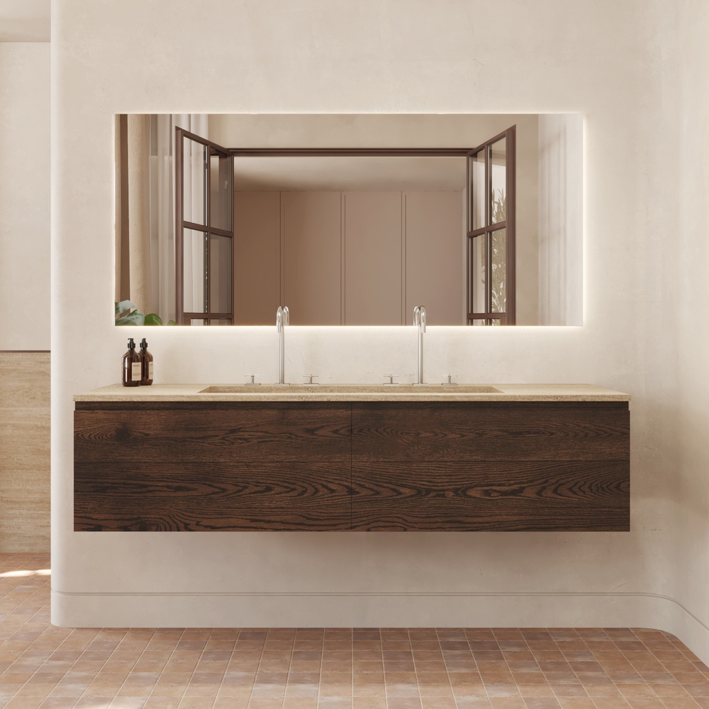 Andromeda Plus Travertine Vanity Top Front View