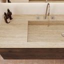 Andromeda Plus Travertine Vanity Top Top View
